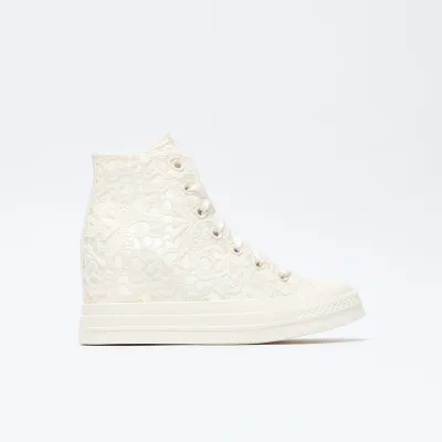 Converse Chuck 70 Wedge Platform Hi crocheted Satin