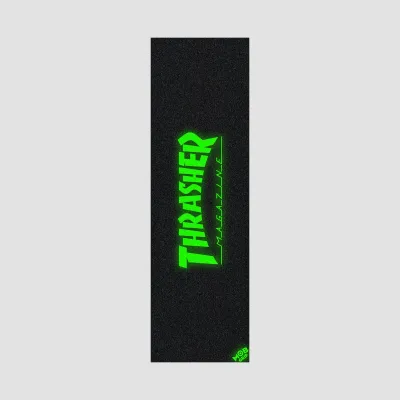 Mob Thrasher Glow Logo Grip Tape Black/gitd