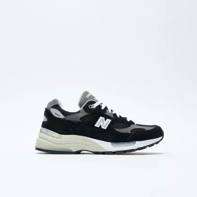 New Balance U 992 Bk Made In Usa (black Metallic)