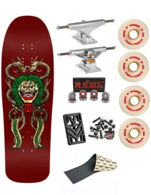 Old School Skate Powell Peralta Steve Caballero Mask Burgundy Gold Foil ?