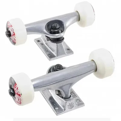 Element Skateboard Component Set Silver 5.5 Wheels Bearings Bolts