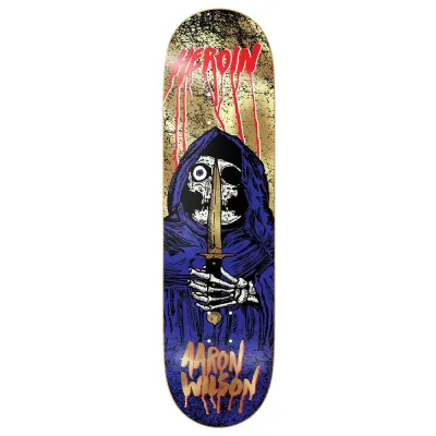 Heroin Skateboards Aaron Wilson Knock Off 2 Skull Priest