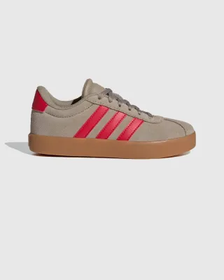 Adidas Kids Vl Court 3.0 Blanch Cargo/pure Ruby Metallic