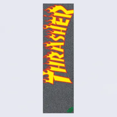 Mob X Thrasher Flame Skateboard Griptape Yellow / Orange
