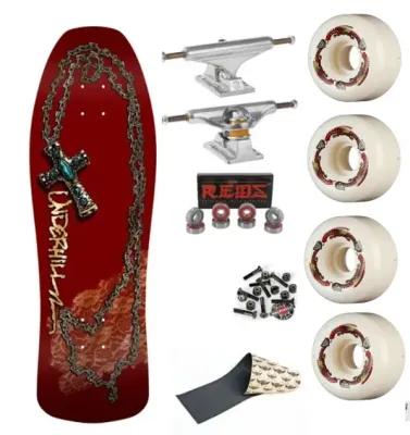 Skate Old School Powell Peralta Ray Underhill Cross Burgundy Gold Foil ?