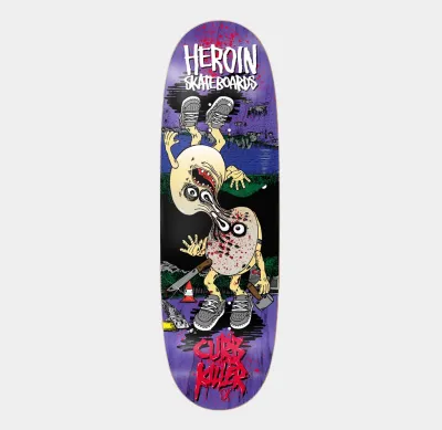 Heroin Skateboards Curb Killer Merged Egg Various Stains