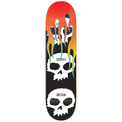 Zero Skateboards 3 Skull Flames