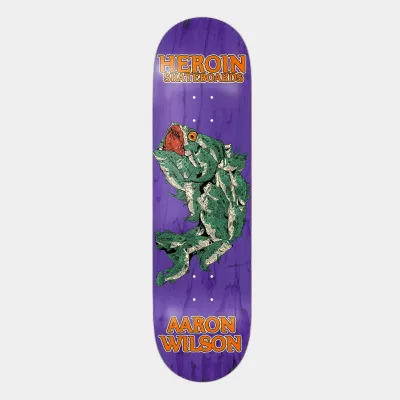 Heroin Skateboards Aaron Wilson Fish Various Stains