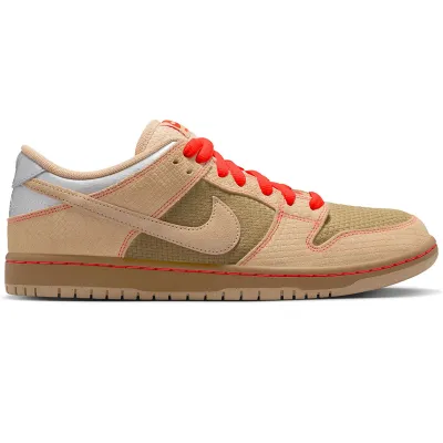 Nike Sb Dunk Low Pro Canvas/vachetta parachute brt Crimson-legend Dk mtlc