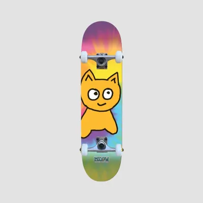 Meow Big Cat Skateboard Tie Dye