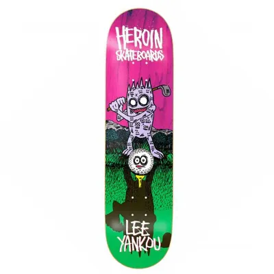 Heroin Skateboards Lee Yankou Golf Imp Random Stains
