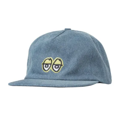 Krooked Eyes Snapback Wash Denim