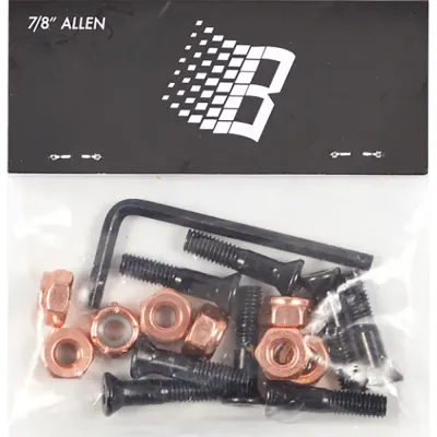 Bronze 56k Jet Black Skateboard Hardware Allen ⅞