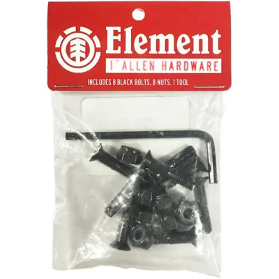 Element Skateboards 1 Allen Hardware Skateboard Bolts Black 1 Red