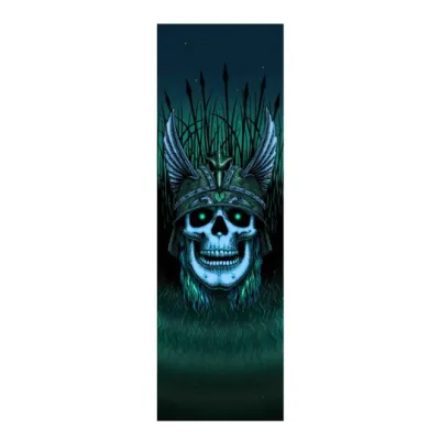 Powell Peralta Anderson Skull Green 9x33 Skateboard Griptape